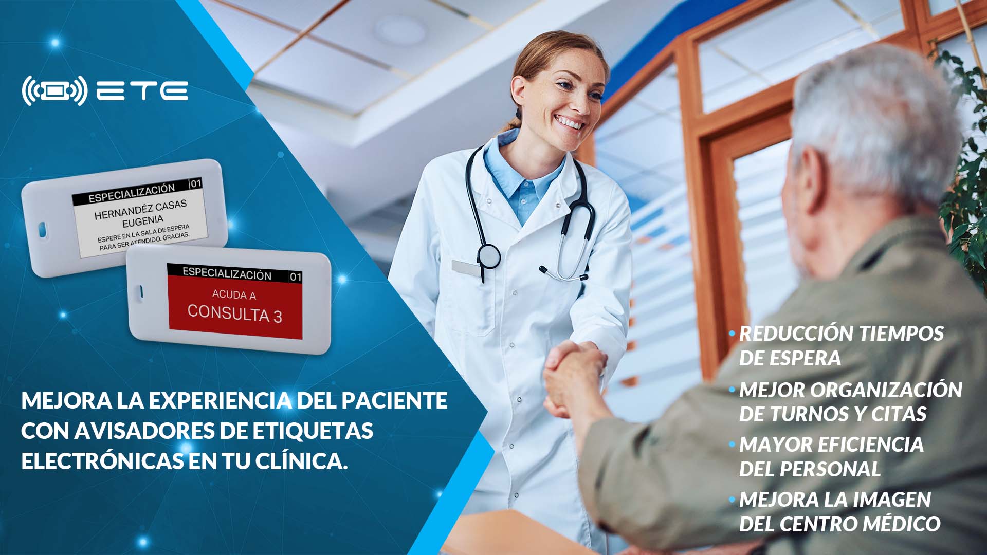 Mejora la experiencia de tu Centro Médico Etiquetas Electrónicas